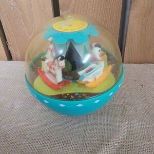 Vintage Fisher Price Roly Poly Chime Ball Preschool Toys 1966 Collectible 6" 165